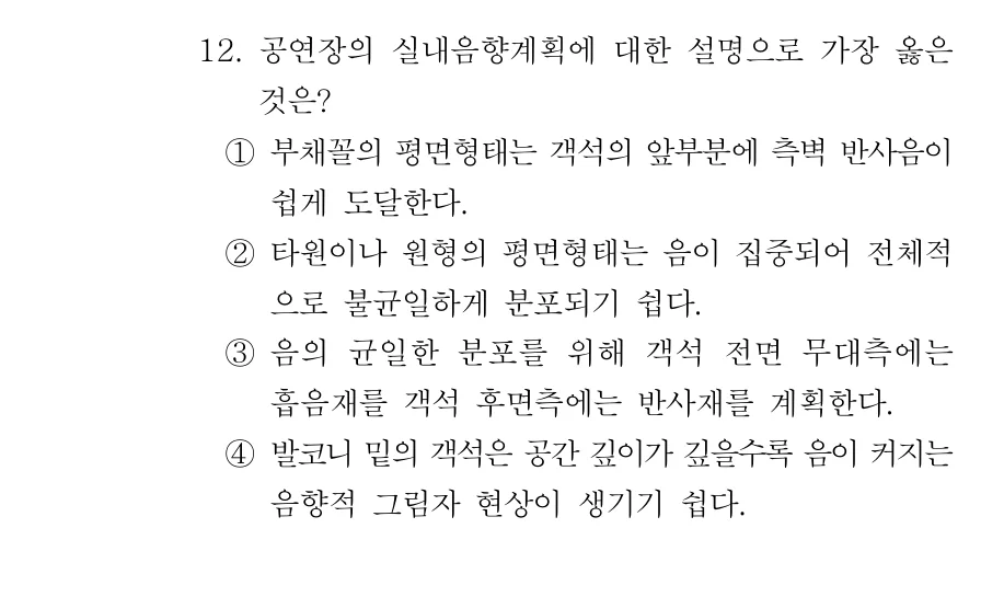 2019 서울시 9급 건축계획 (2월) 12번 실제 문제
