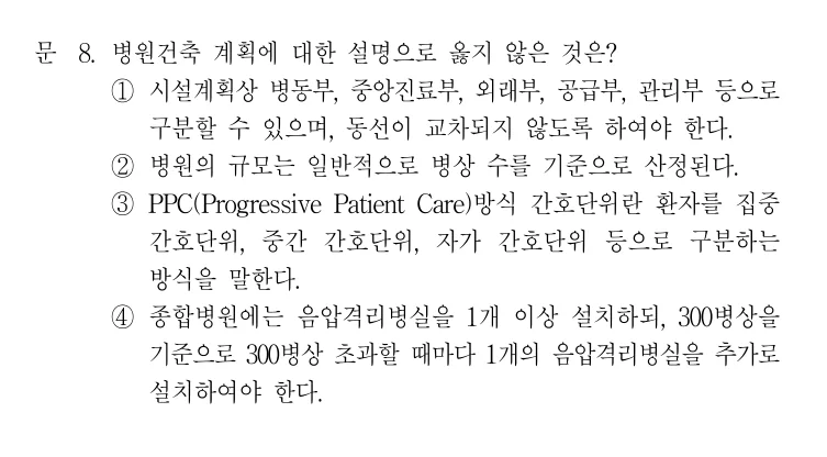 2020 국가직 7급 건축계획학 8번 실제 문제