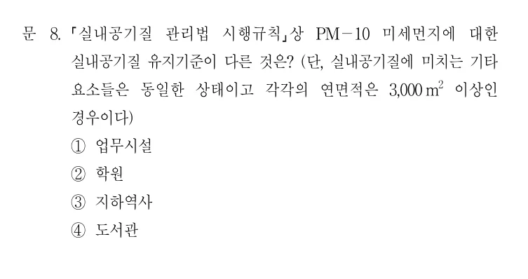 2020 국가직 9급 건축계획 8번 실제 문제