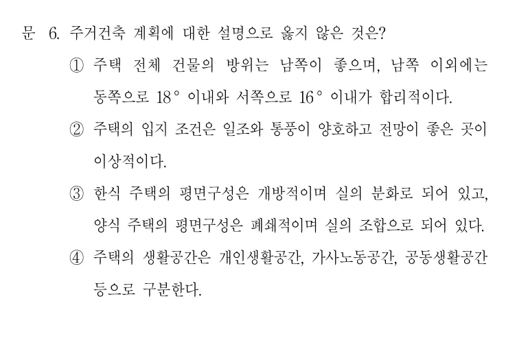 2021 지방직 9급 건축계획 6번 실제 문제
