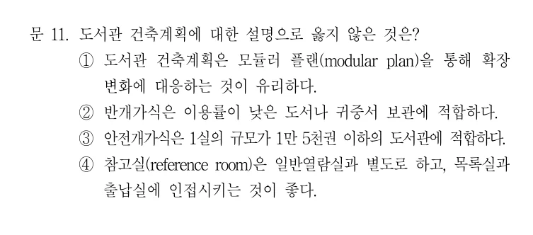 2021 지방직 9급 건축계획 11번 실제 문제