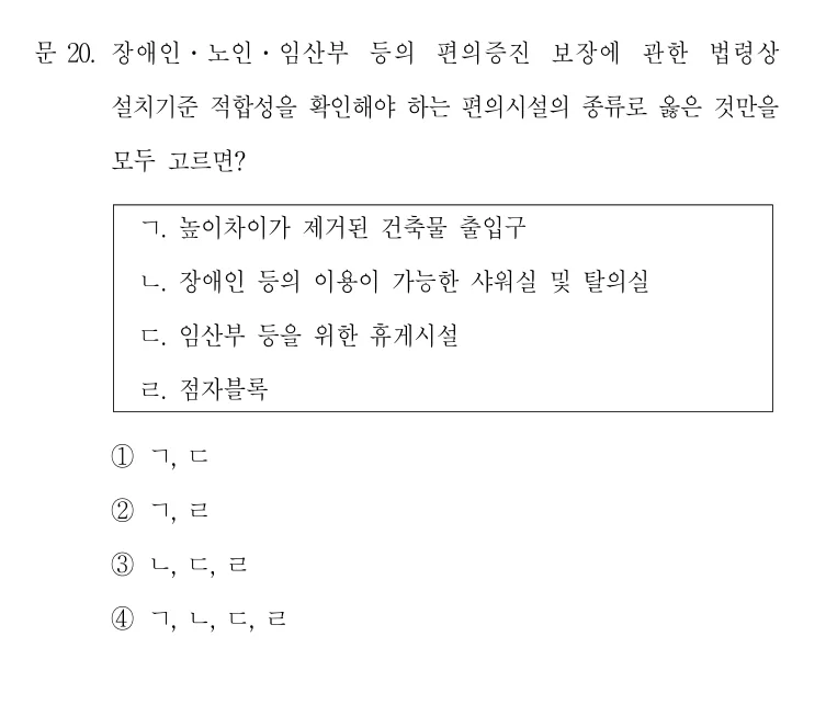 2021 국가직 7급 건축계획학 20번 실제 문제