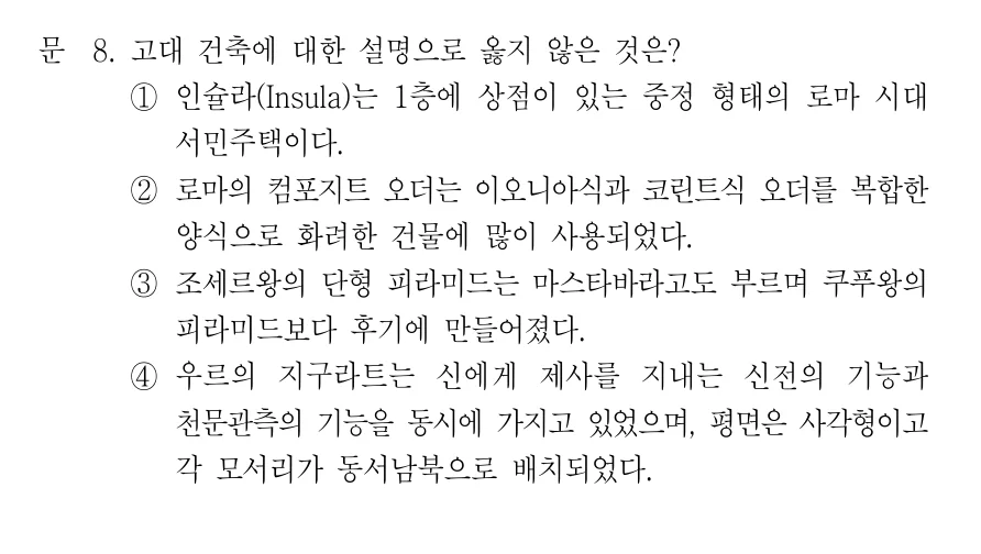 2022 지방직 9급 건축계획 8번 실제 문제