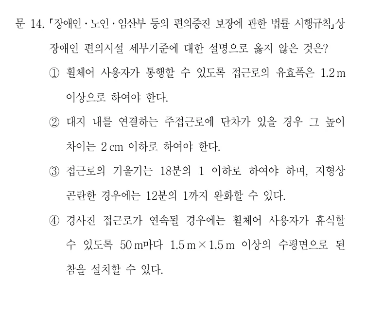 2022 국가직 7급 건축계획학 14번 실제 문제