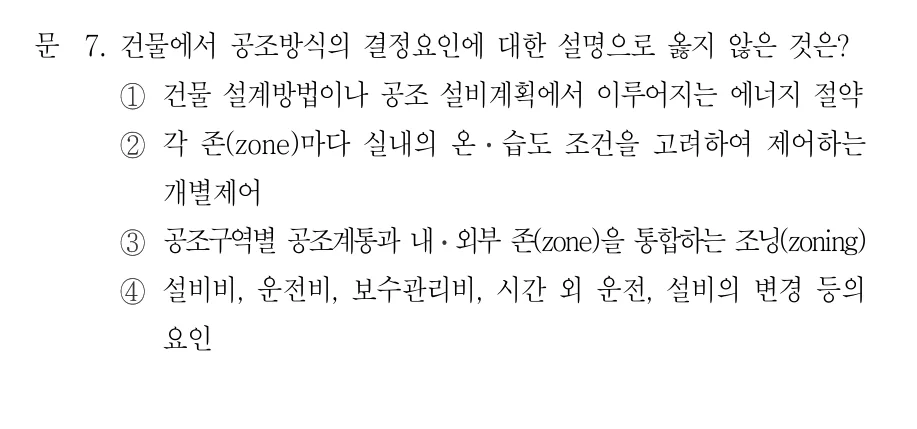 2022 국가직 9급 건축계획 7번 실제 문제