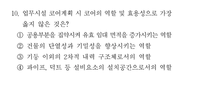 2022 서울시 9급 건축계획 (2월) 10번 실제 문제