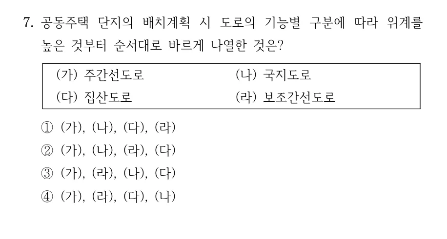 2023 지방직 7급 건축계획학 7번 실제 문제