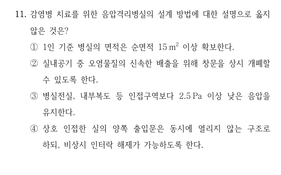 2023 지방직 7급 건축계획학 11번 실제 문제