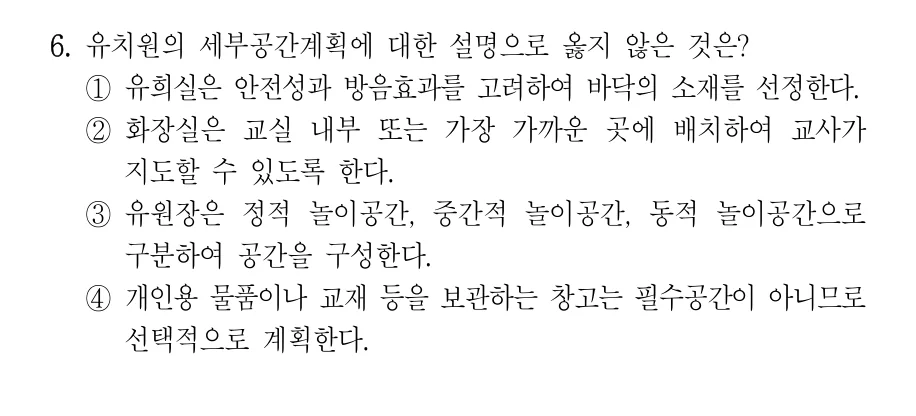 2023 지방직 9급 건축계획 6번 실제 문제