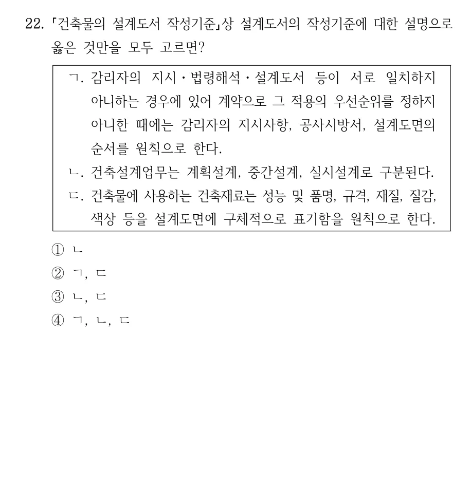 2024 국가직 7급 건축계획학 22번 실제 문제