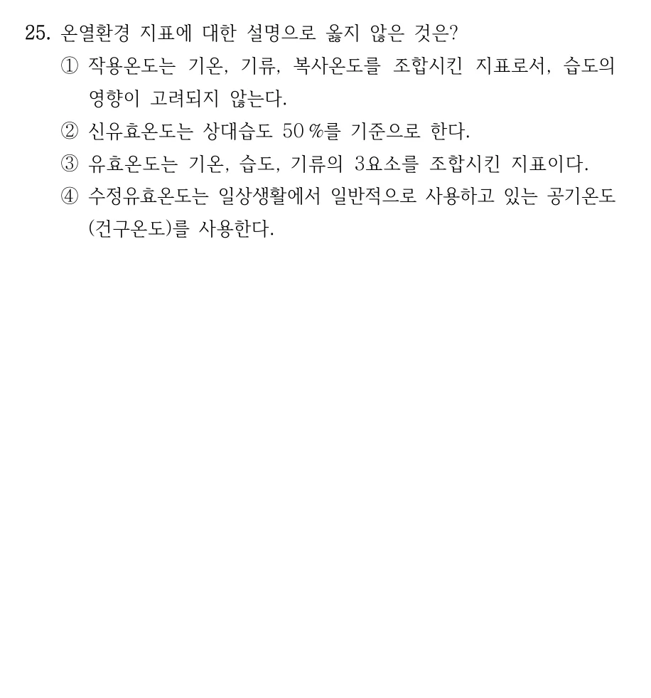 2024 국가직 7급 건축계획학 25번 실제 문제